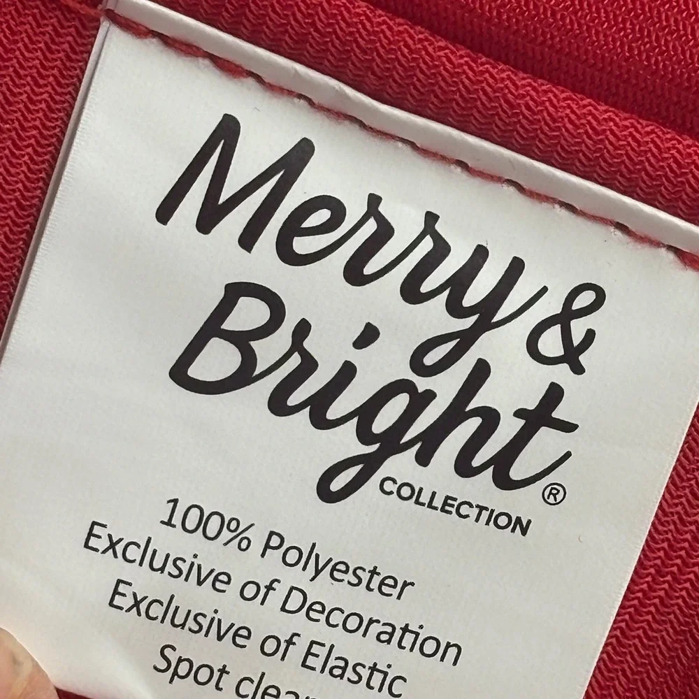 Merry & Bright Santa Dog‎ Costume Medium Red White Faux Fur Bone Buckle Holiday